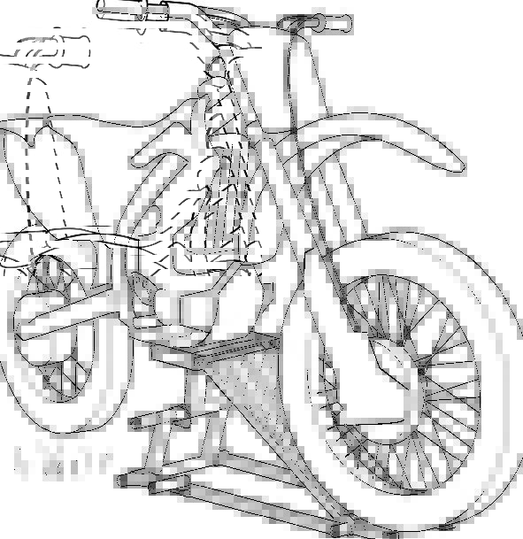 591x609 Motorcycle, Draft, Black, Dark, Sketch, Driving, Motorbike, Bike - Motocross Sketch