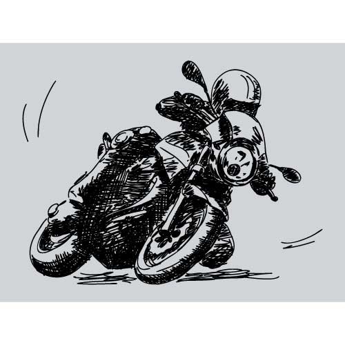 500x500 Motorbike Sketch - Motorbike Sketch