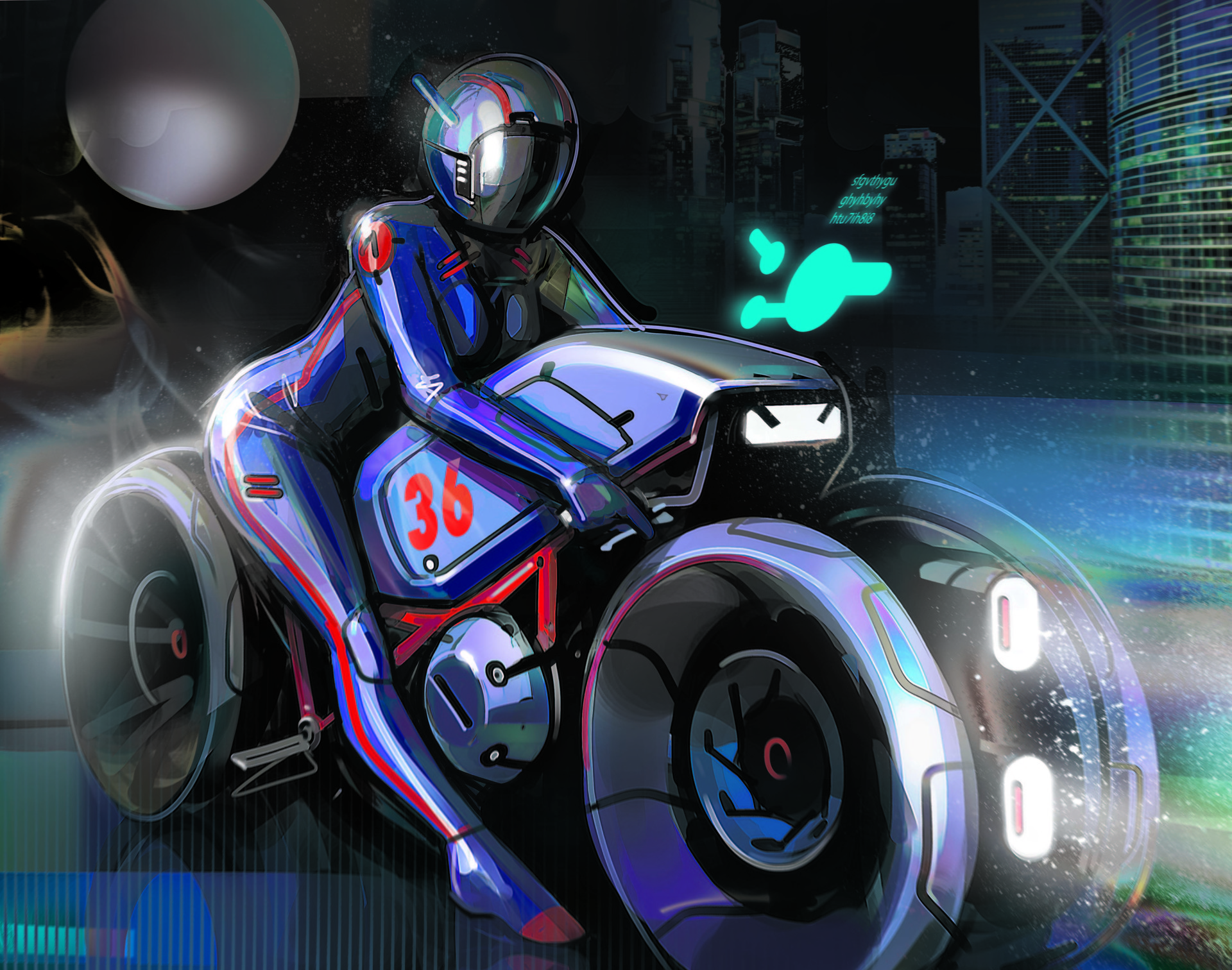 1920x1512 Aleksandr Sidelnikov - Motorbike Sketch