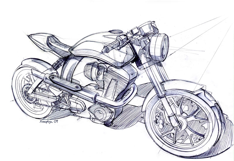 800x551 Mac Motorcycles - Motorcycle Design Sketch