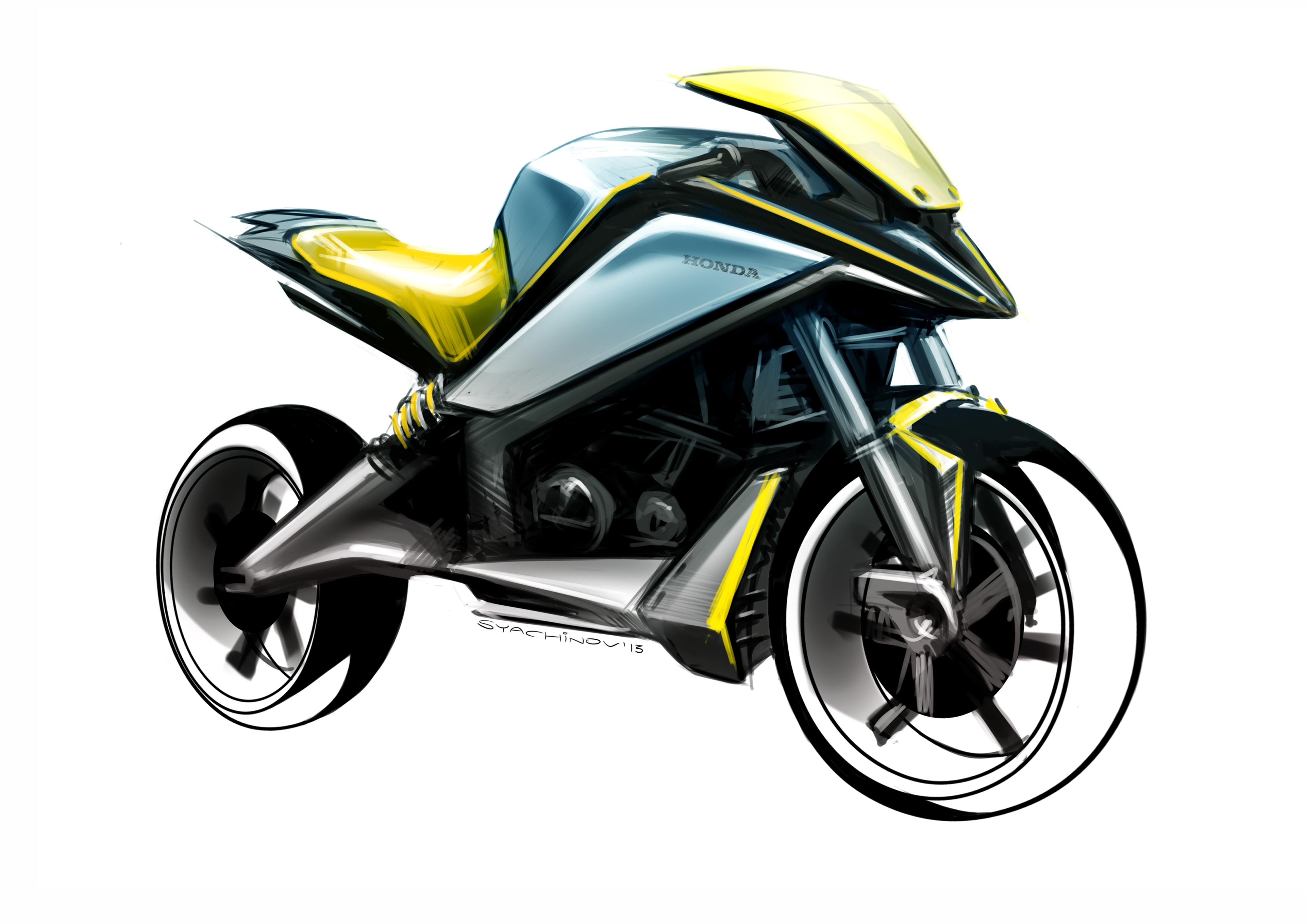 3840x2717 Motorcycles On Behance - Motorcycle Design Sketch