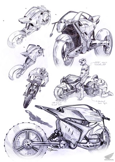 400x566 Portfolios Carsketches Bike Sketch, Sketches And - Motorcycle Design Sketch