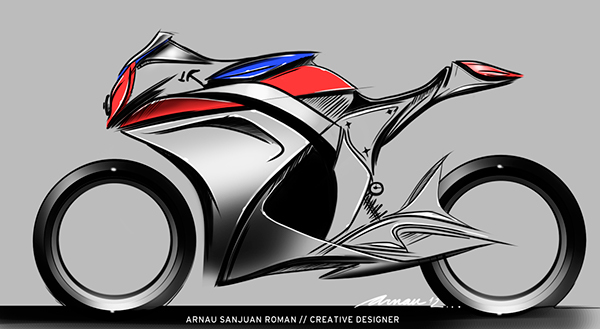 600x329 Honda Motorcycles Concept Sketches On Behance - Motorcycle Design Sketch