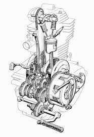 Motorcycle Engine Sketch at PaintingValley.com | Explore collection of ...