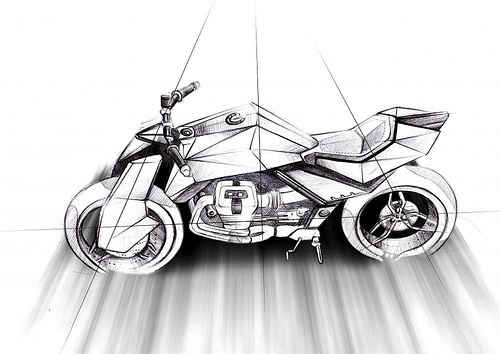 Harley Motorcycle Sketch At Explore Collection Of