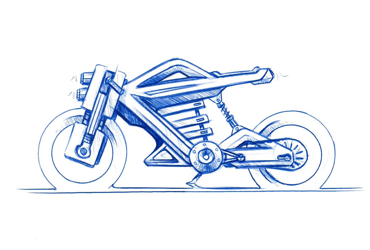 Геометрический рисунок мотоцикл