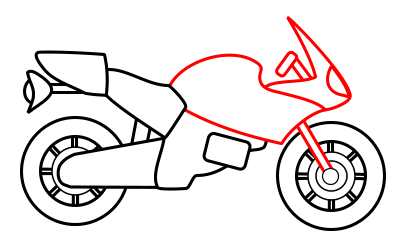 400x250 Drawing A Cartoon Motorcycle Graphics And Drawing Ideas - Motorcycle Sketch Easy