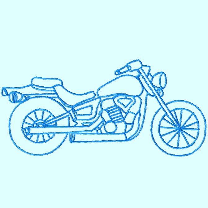 672x672 Motorcycle Sketch Embroidery Designs 3 Sizes Instant Download Etsy - Motorcycle Sketch Images