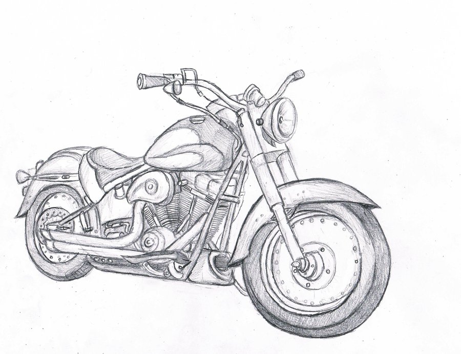 900x691 Motorcycle Sketch By Wforwumbo - Motorcycle Sketch Images