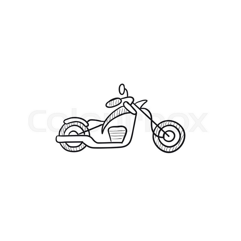800x800 Motorcycle Vector Sketch Icon Isolated On Background. Hand Drawn - Motorcycle Sketch Images