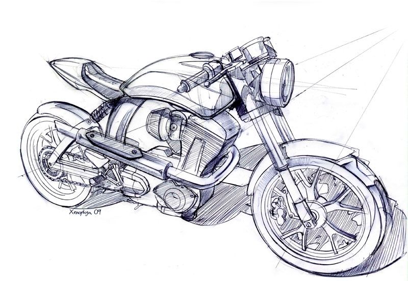 800x551 Pin By Wes Douglas On Two Wheeling It Sketches - Motorcycle Sketch Images