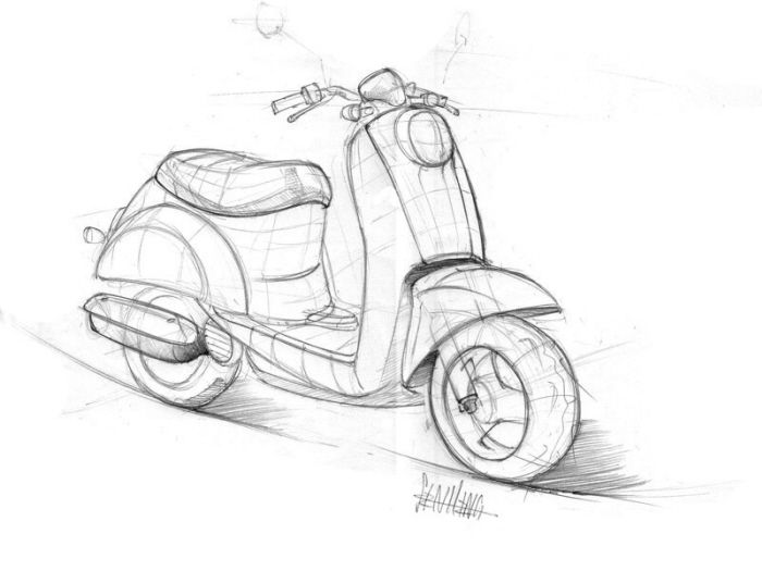 700x525 Motorcycle Sketches By Sen Heng - Motorcycle Sketches Art