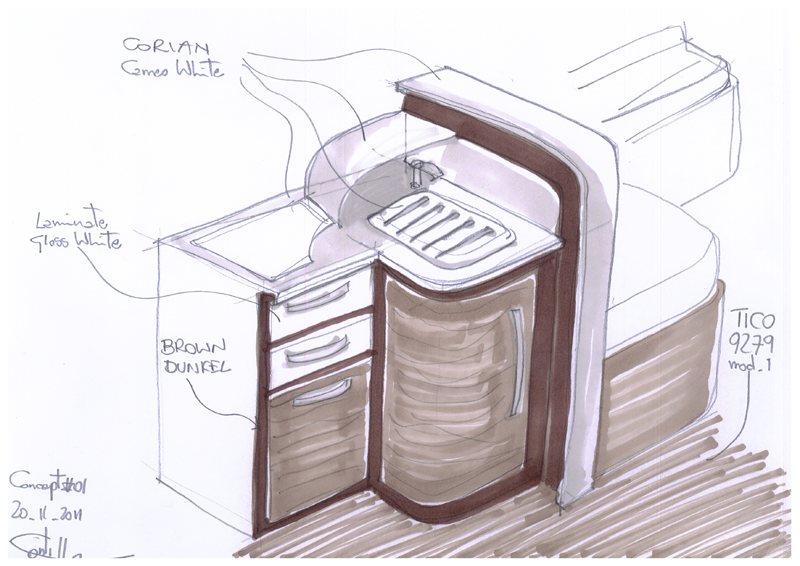 800x566 Architect Of Small Interiors Product Design Yacht Design - Motorhome Sketch