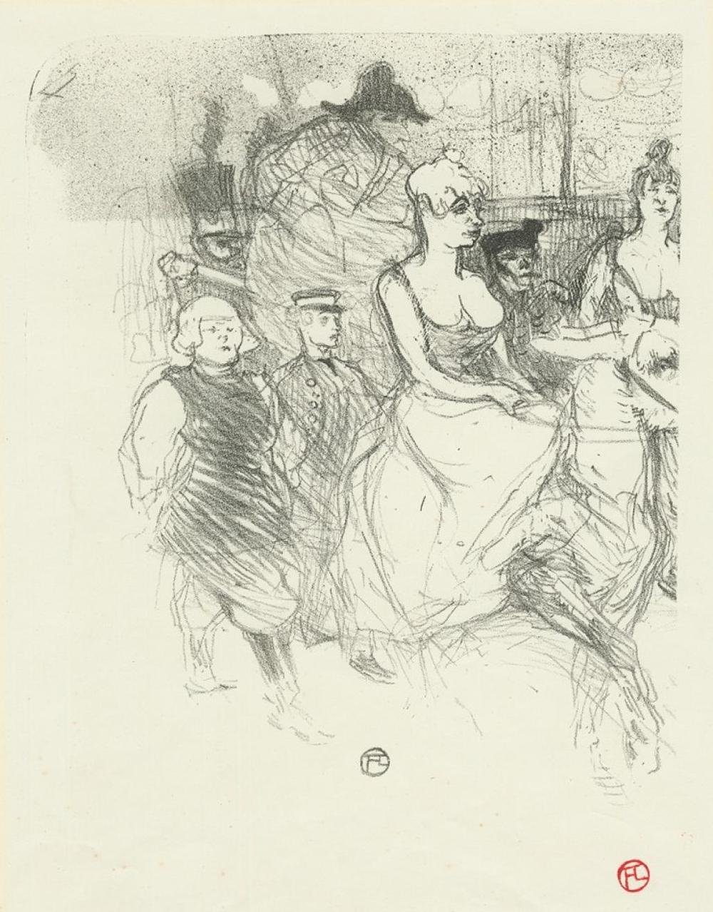 1000x1278 Henri De Toulouse Lautrec - Moulin Rouge Sketch