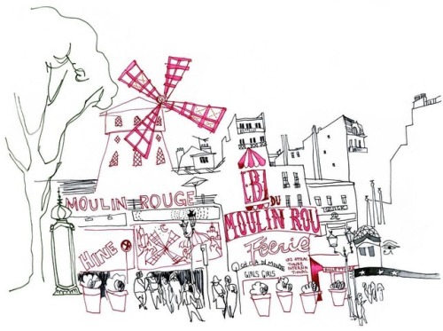 500x373 Moulin Rouge, Paris - Moulin Rouge Sketch