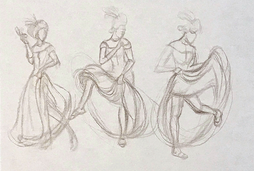 891x600 Moulin Rouge Theme Photo And Artwork The Drawing Club - Moulin Rouge Sketch