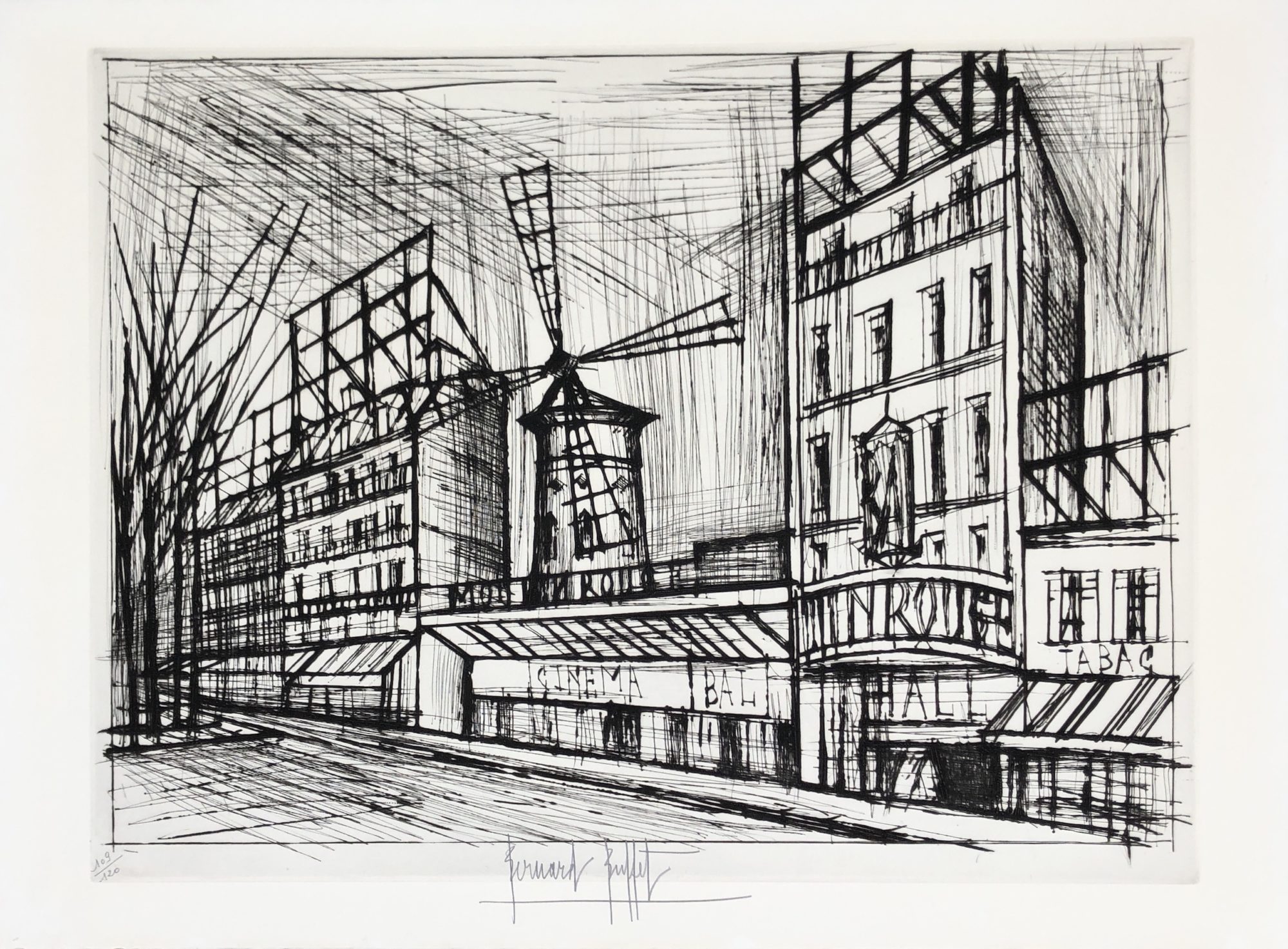 2000x1473 Bernard Buffet - Moulin Rouge Sketch