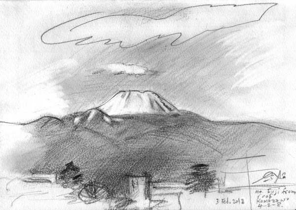 600x426 Mount Fuji Seen From Tokyo Amp The Bird Of Peace Over Jerusalem - Mount Fuji Sketch