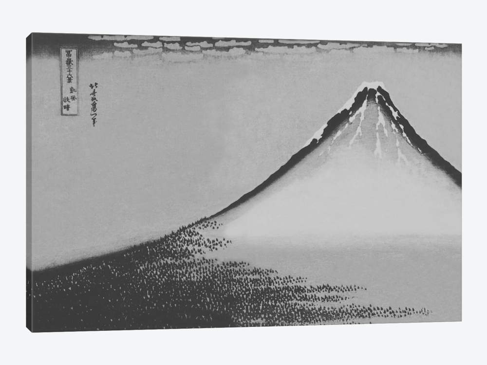1000x750 Sketch Of Mount Fuji Canvas Wall Art By 5by5collective Icanvas - Mount Fuji Sketch