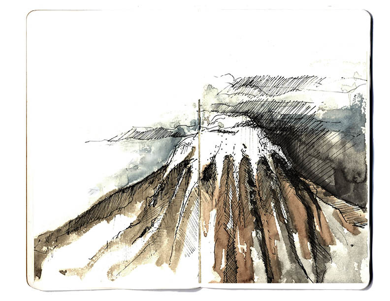792x612 Japan Sketches - Mount Fuji Sketch