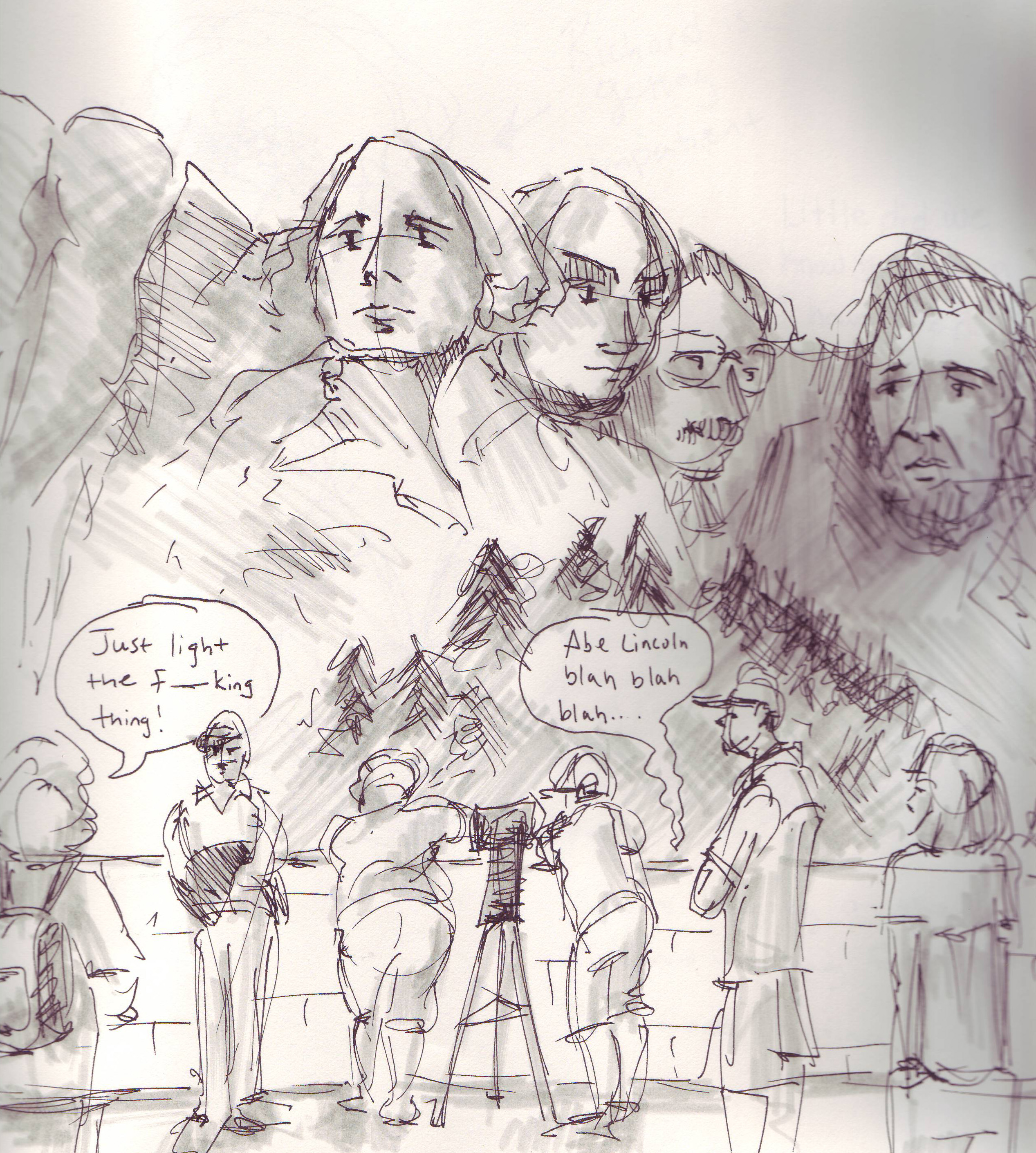 2534x2821 Mount Rushmore Sketchbookfactory - Mount Rushmore Sketch