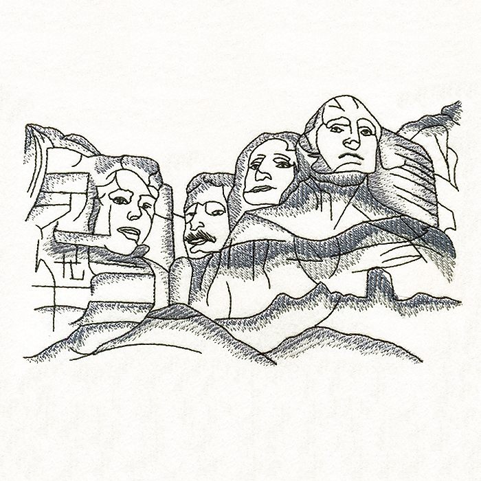 700x700 Mount Rushmore M Magic Stock Art - Mount Rushmore Sketch