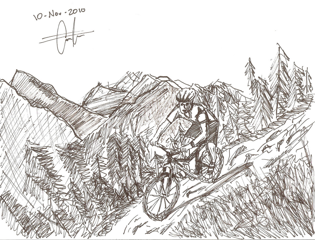 Mountain Bike Sketch at Explore collection of