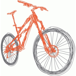 300x300 Silhouette Design Store - Mountain Bike Sketch