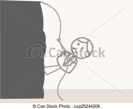 450x370 Man Climbing Mountain. - Mountain Climbing Sketch