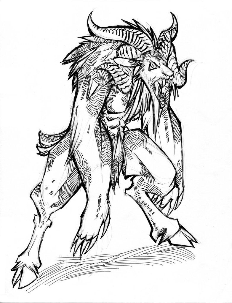 783x1020 Zelan - Mountain Goat Sketch