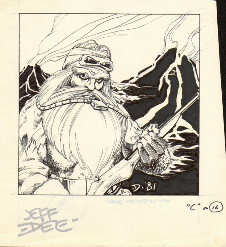 732x800 Space Opera Rpg Space Mountain Man Illustration, In Douglas - Mountain Man Sketch