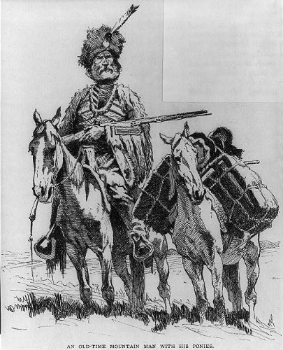 405x500 Historicalfindings Photo An Old Time Mountain Man - Mountain Man Sketch