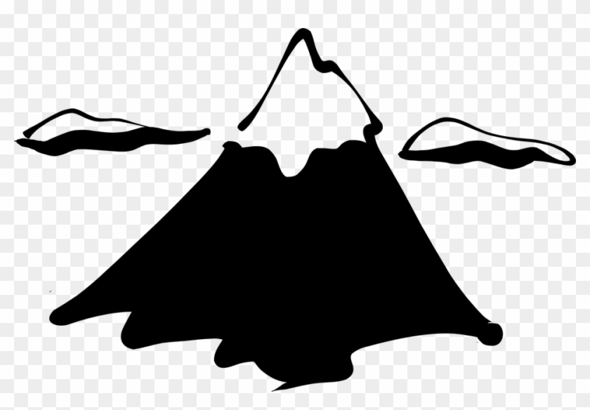 840x584 Mountain Top Snow Snowy Peak Silhouette Sketch - Mountain Peak Sketch