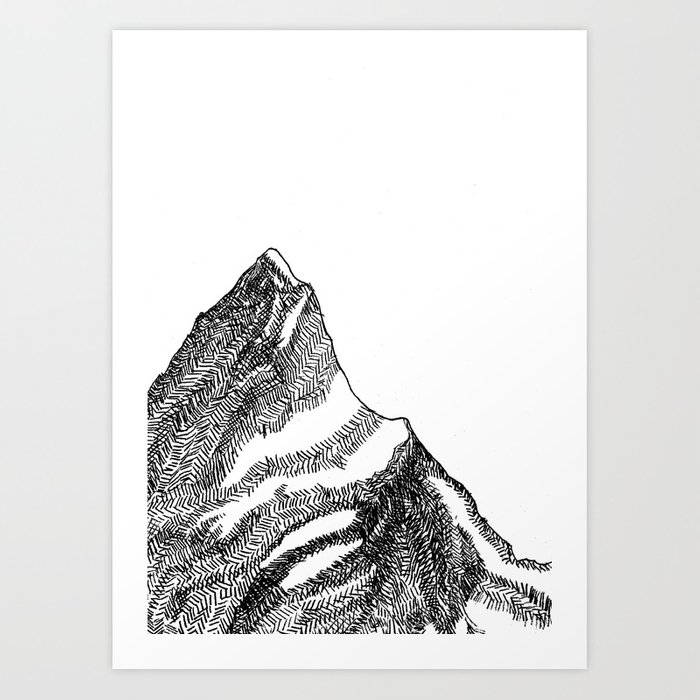 700x700 Mountain Peak Art Print By Jannielorin Society6 - Mountain Peak Sketch