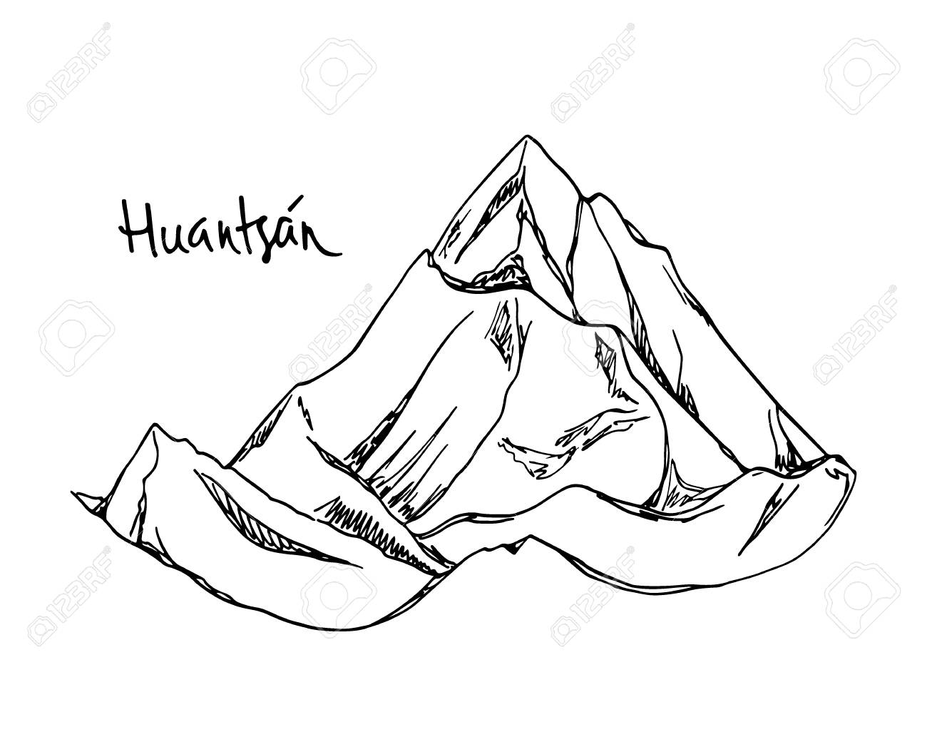 1300x1040 Drawn Mountain Mountain Peak 25 - Mountain Peak Sketch