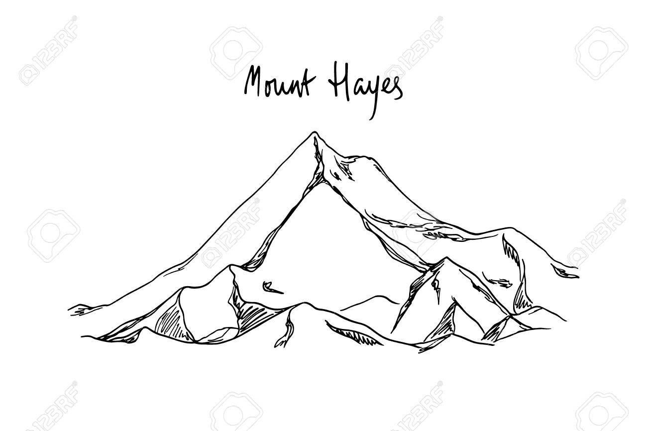 1300x866 Drawn Mountain Mountain Peak 27 - Mountain Peak Sketch