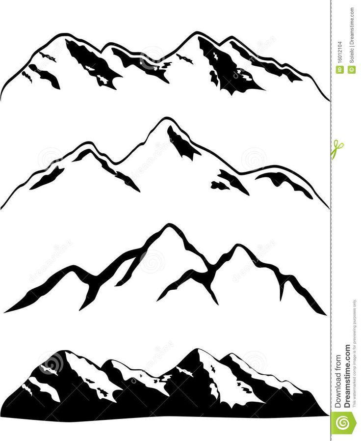 Mountain Valley Sketch at PaintingValley.com | Explore collection of ...