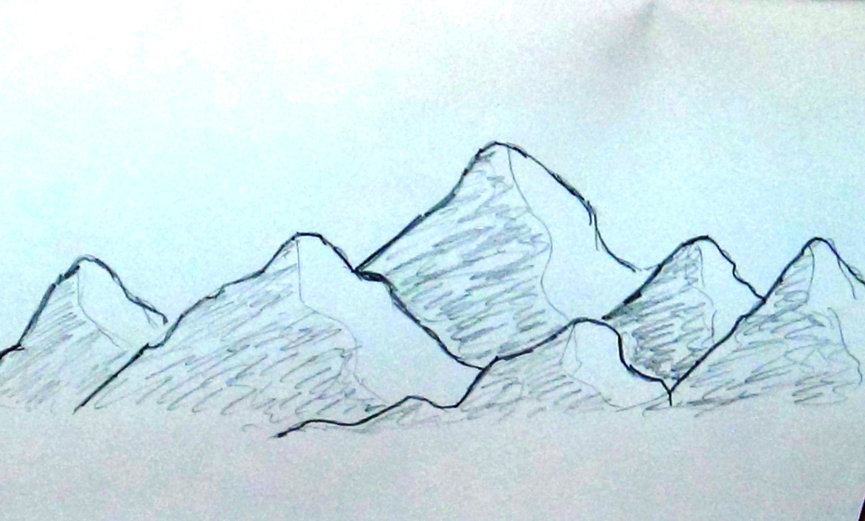2874x1733 How To Sketch Mountain Range Very Easy And Quick Tutorial For - Mountain Range Sketch