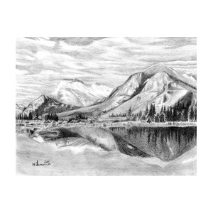 300x300 Canadian Mountain Range Drawing By Kayleigh Semeniuk - Mountain Range Sketch