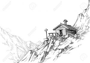 300x210 Mountain Scenery Sketch How To Draw Scenery Of Mountain Step By - Mountain Scenery Sketch
