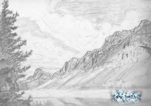 Mountain Scenery Sketch At PaintingValley.com | Explore Collection Of ...