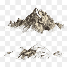 260x260 Drawing Mountain Sketch - Mountain Scenery Sketch