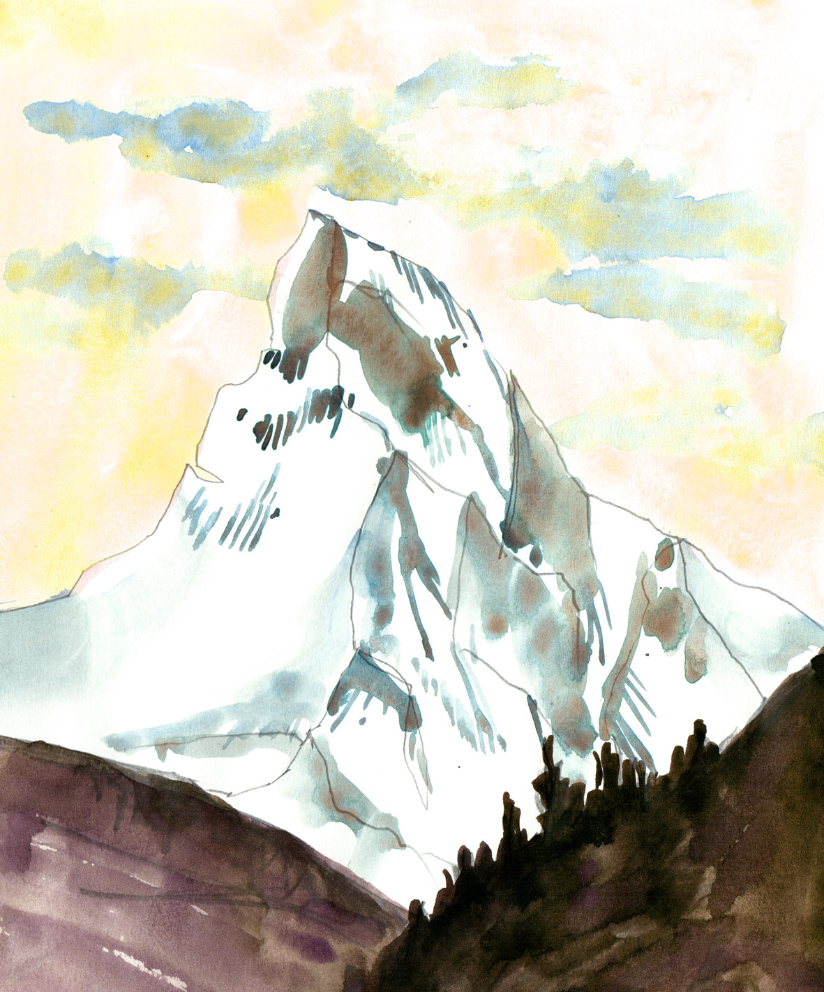 1181x1421 Mountain Sketch - Mountain Sketch