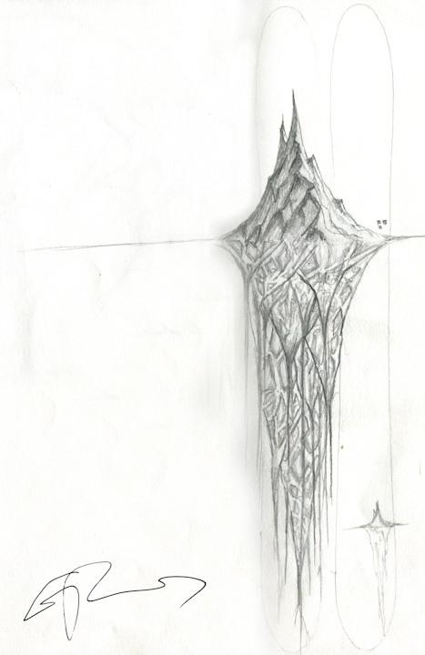 467x720 Eric Pollard Sketch Art - Mountain Sketch