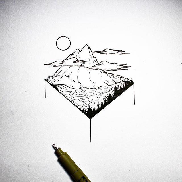 640x640 Image Result For Mountain Sketch Tattoo Drawings - Mountain Sketch Tattoo
