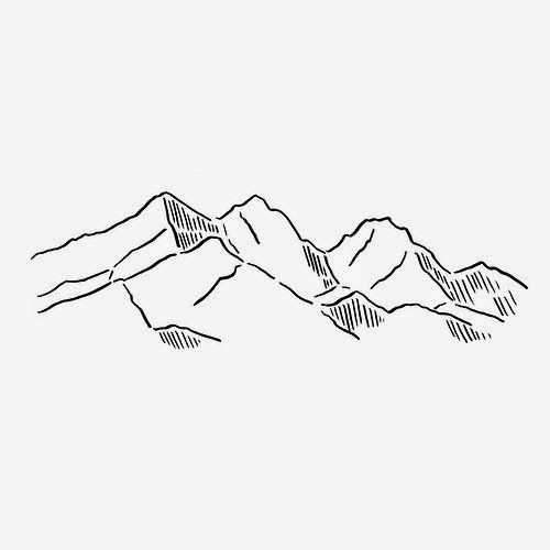 500x500 Mountain Clipart Sketch Easy - Mountain Sketches Clip Art
