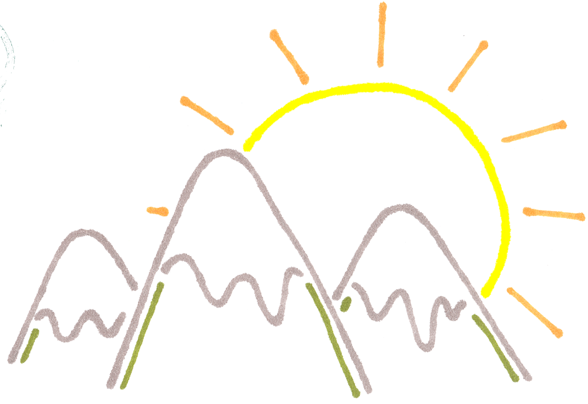 1200x825 Mountainscape Drawing Mountain Scene ~ Frames ~ Illustrations ~ Hd - Mountain Sketches Clip Art