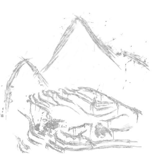 512x512 Image - Mountain Valley Sketch