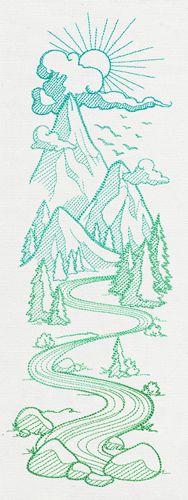 188x500 Mountain Valley Sleeve Urban Threads Unique And Awesome - Mountain Valley Sketch