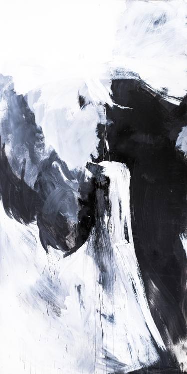 375x749 Saatchi Art Mountain Valley Painting By - Mountain Valley Sketch